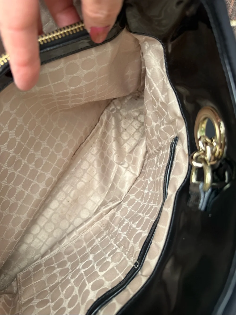 Kate Spade Lindenwood Elena Black Nylon Chain Tote WKRU1319